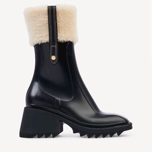 INC Black Shearling Rainboot *NWOT*
